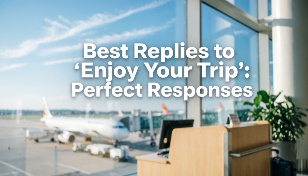 Best Replies to “Enjoy Your Trip”