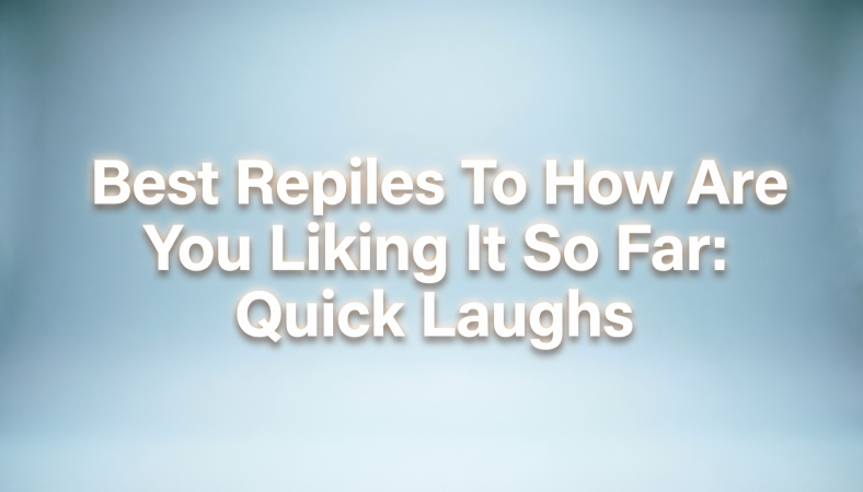 Best Replies To How Are You Liking It So Far