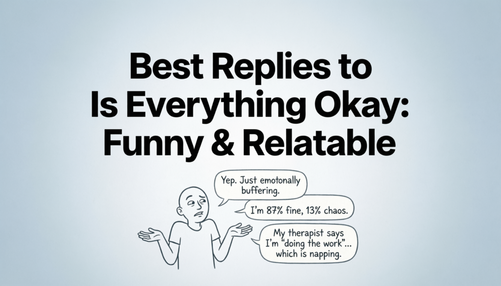 Best Replies to Is Everything Okay