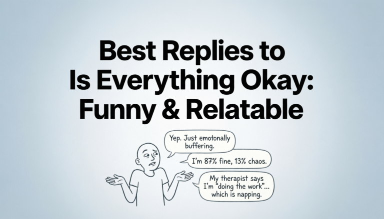 Best Replies to Is Everything Okay