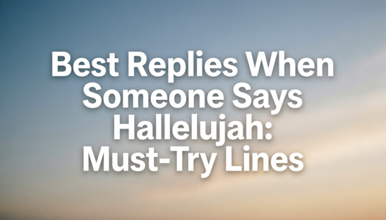 Best Replies When Someone Says Hallelujah