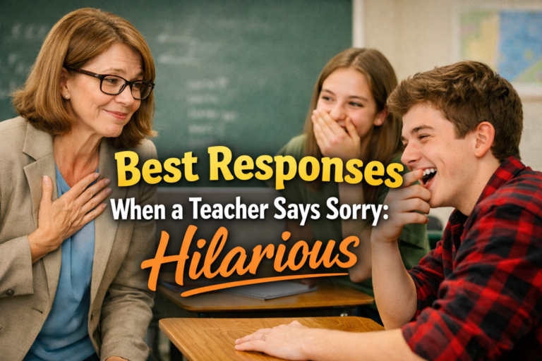 Best Responses When a Teacher Says Sorry