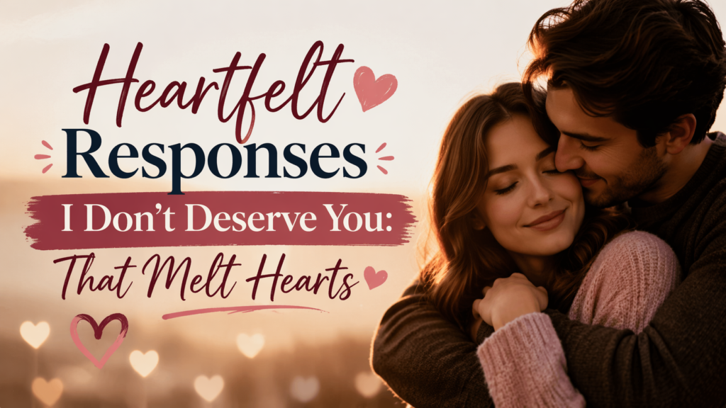 Heartfelt Responses I Don’t Deserve You