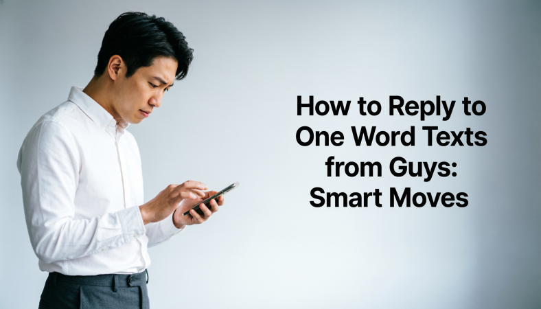 How to Reply to One Word Texts from Guys