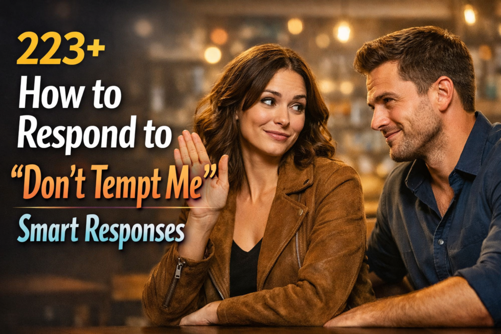 How to Respond to Don’t Tempt Me