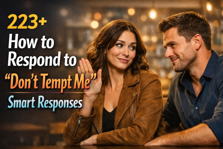 How to Respond to Don’t Tempt Me