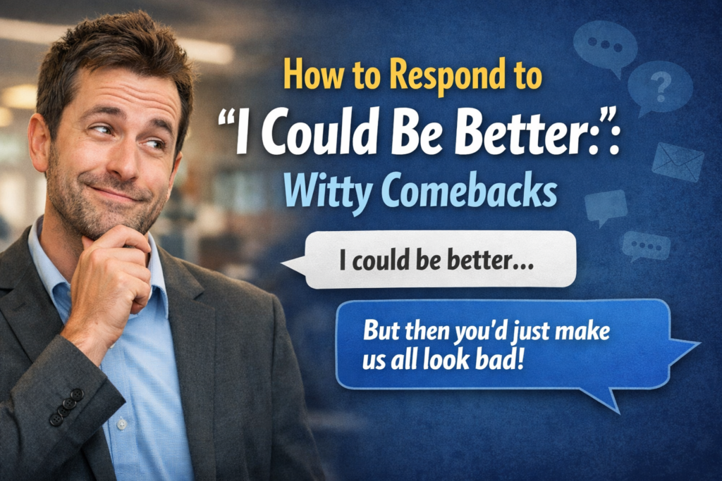 How to Respond to “I Could Be Better
