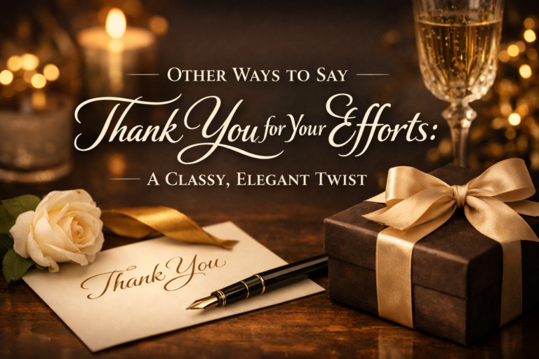 Other Ways to Say Thank You for Your Efforts