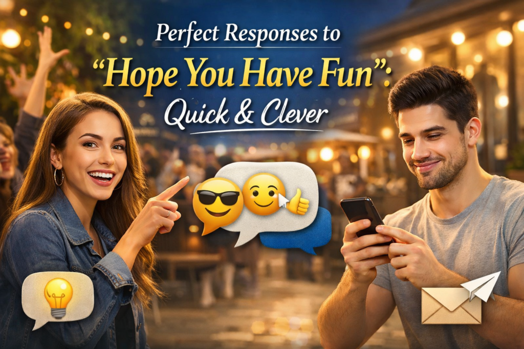 Perfect Responses to “Hope You Have Fun