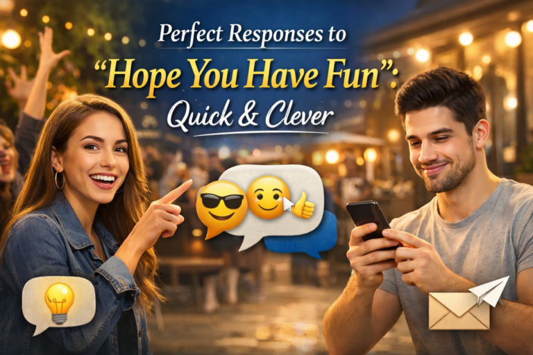 Perfect Responses to “Hope You Have Fun