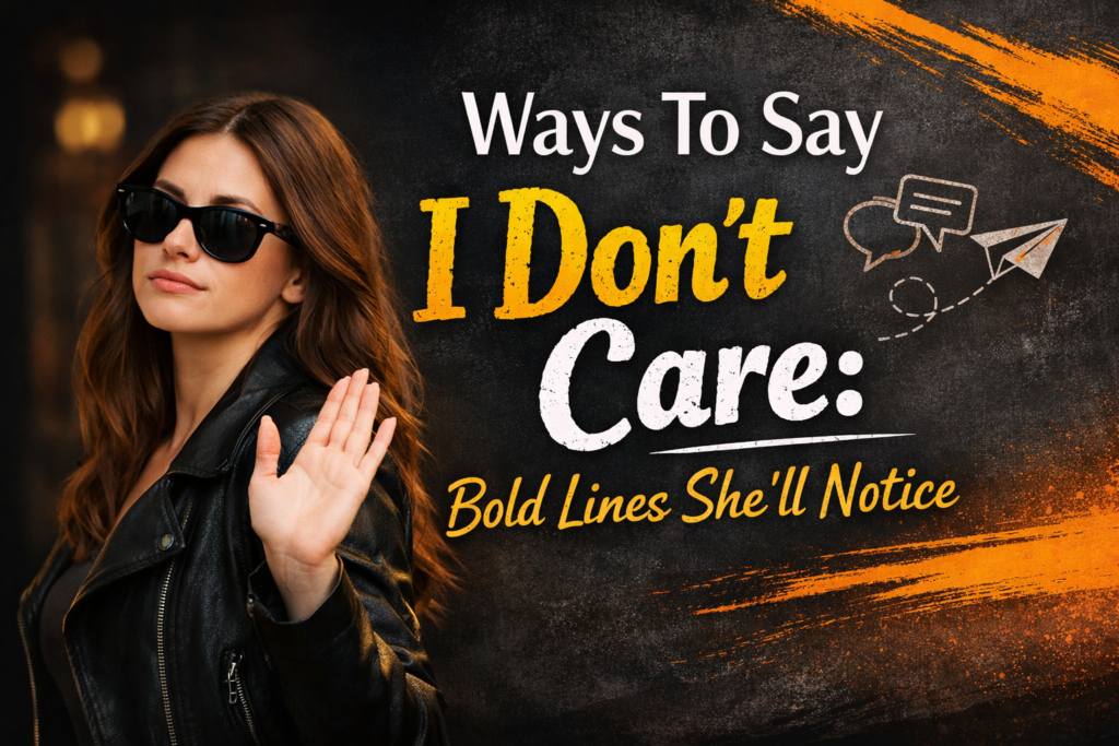 Ways To Say I Don’t Care