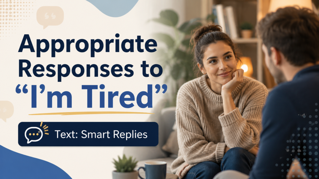 Appropriate Responses to “I’m Tired” Text