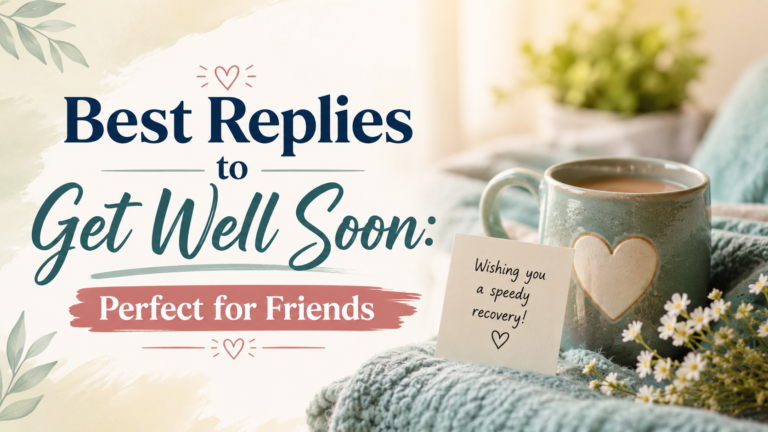 Best Replies to Get Well Soon