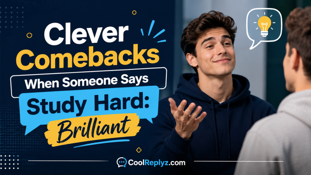 Clever Comebacks When Someone Says Study Hard