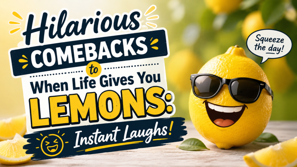 Hilarious Comebacks to When Life Gives You Lemons
