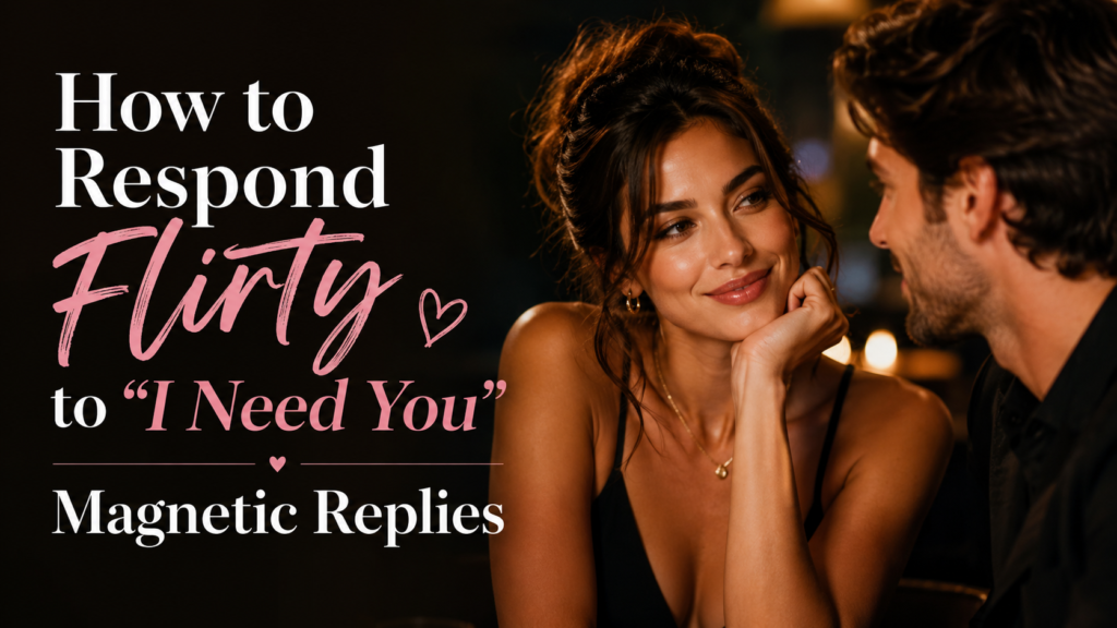 How to Respond Flirty to “I Need You”