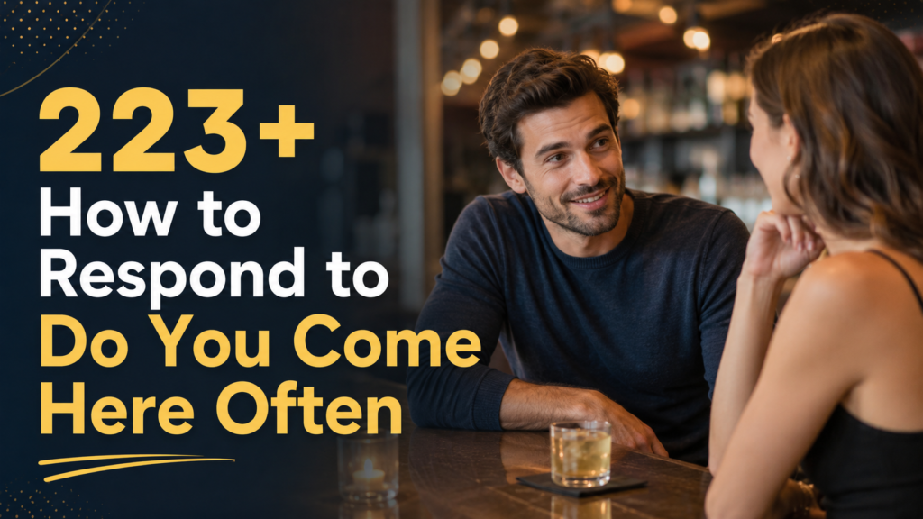 How to Respond to Do You Come Here Often
