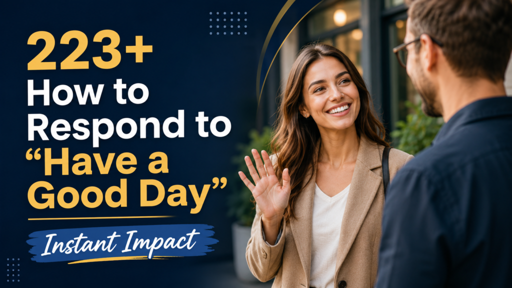 How to Respond to “Have a Good Day