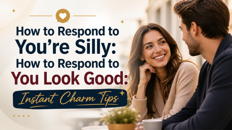 How to Respond to You’re Silly