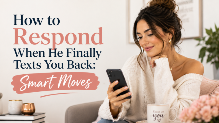 How to Respond When He Finally Texts You Back