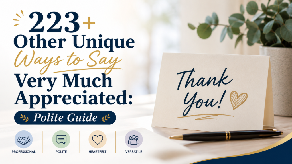 Other Unique Ways to Say Very Much Appreciated