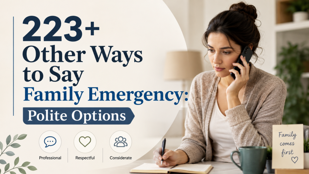Other Ways to Say Family Emergency