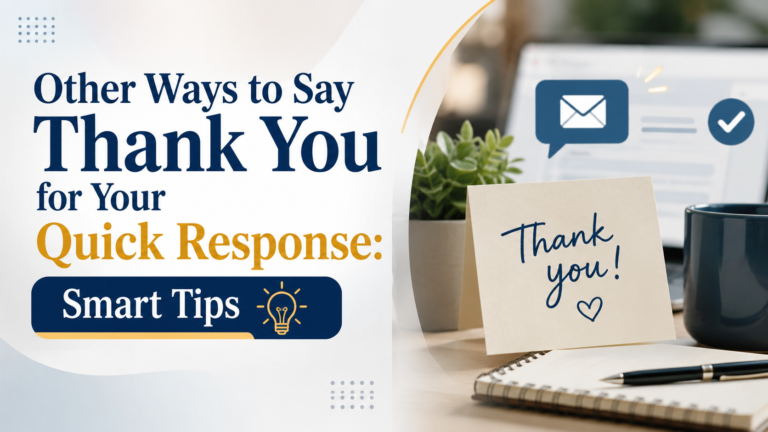 Other Ways to Say Thank You for Your Quick Response