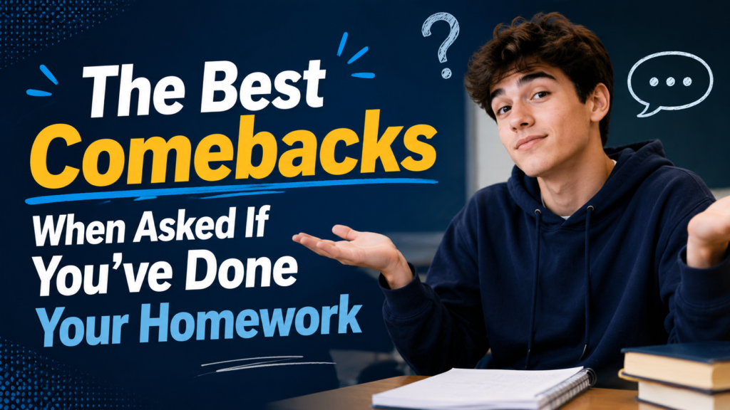 The Best Comebacks When Asked If You’ve Done Your Homework