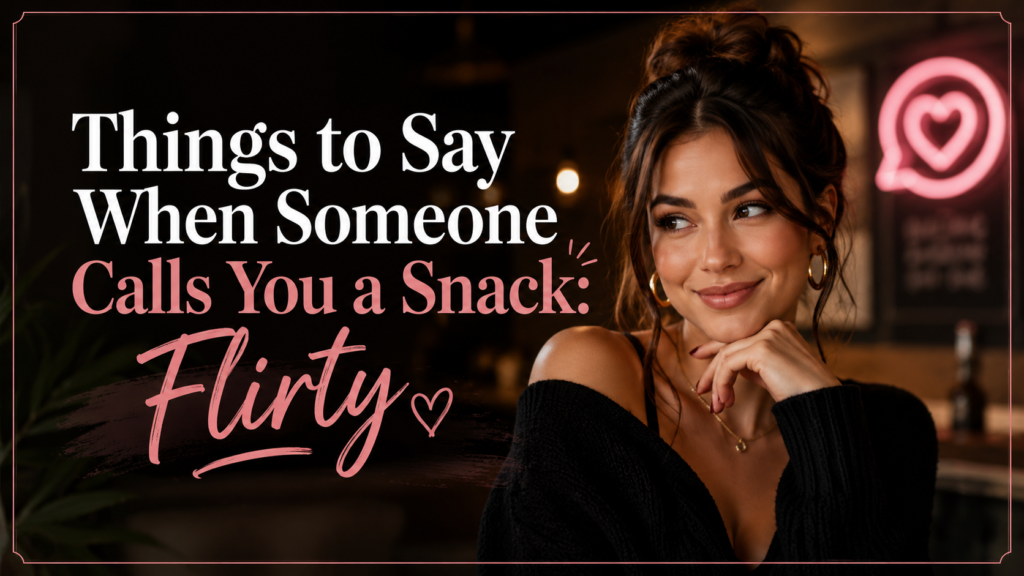 Things to Say When Someone Calls You a Snack