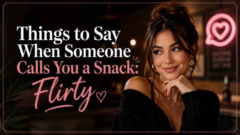 Things to Say When Someone Calls You a Snack