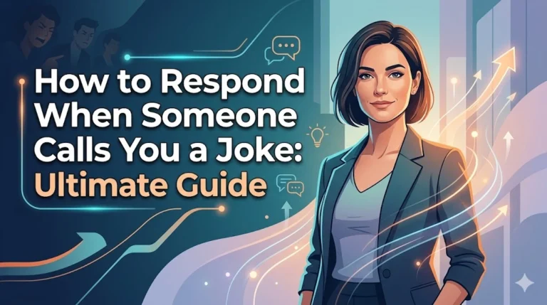 How to Respond When Someone Calls You a Joke