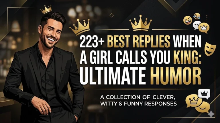 Best Replies When A Girl Calls You King