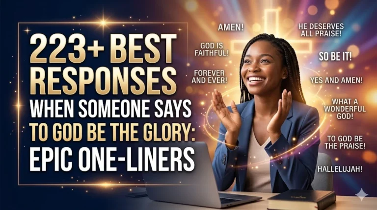 Best Responses When Someone Says To God Be The Glory