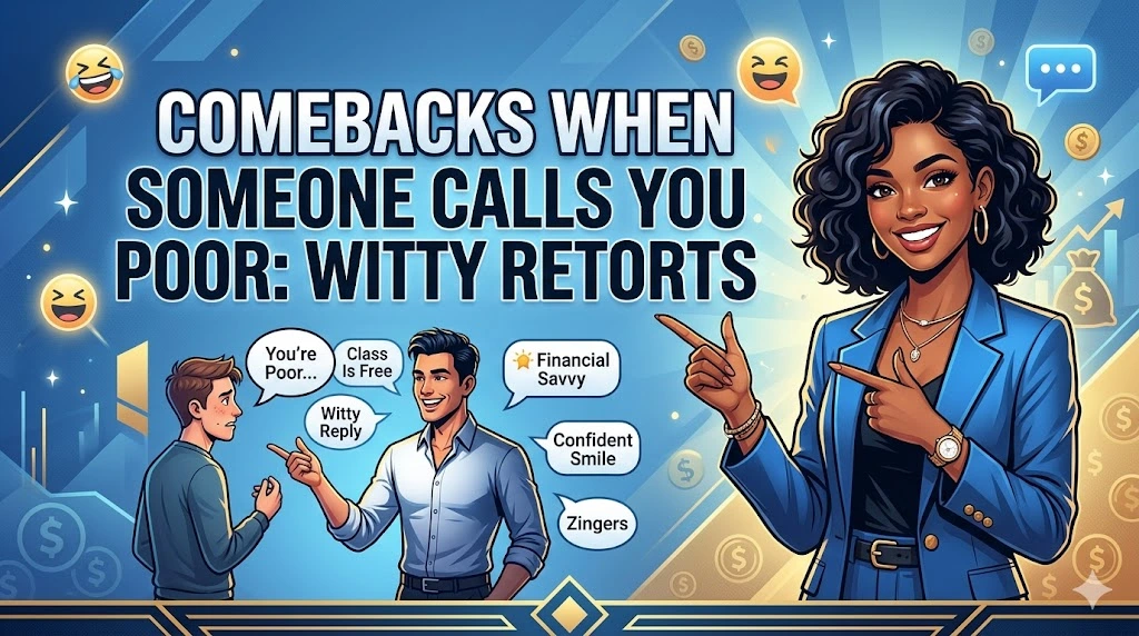 Comebacks When Someone Calls You Poor