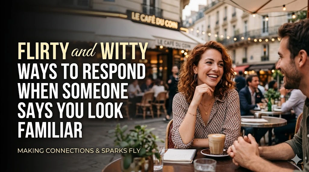 Flirty and witty ways to respond when someone says you look familiar