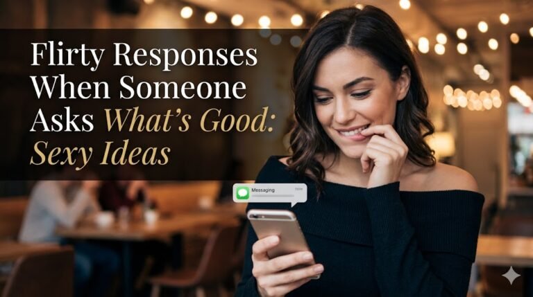 Flirty Responses When Someone Asks What’s Good