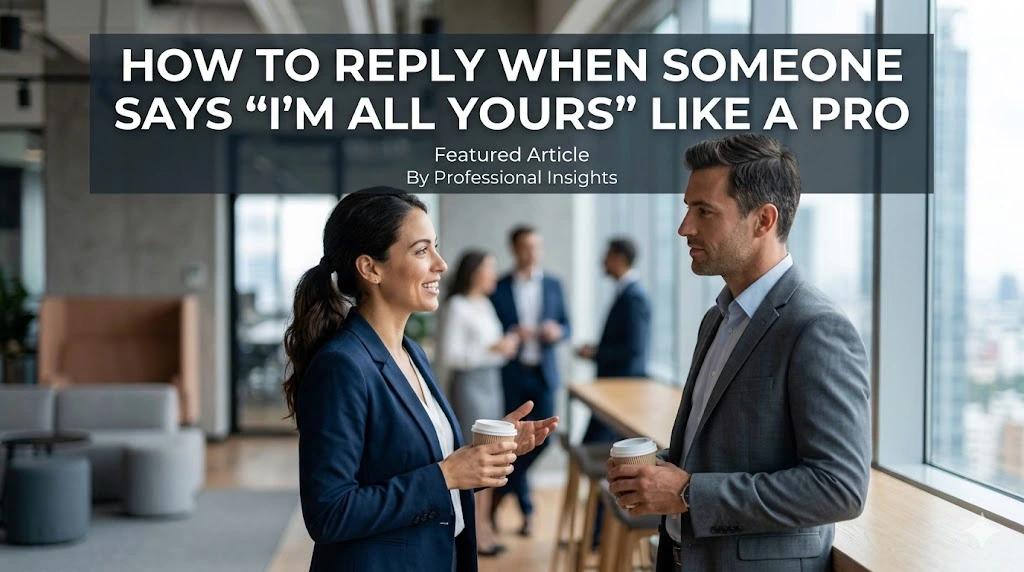 How to Reply When Someone Says “I’m All Yours” Like a Pro