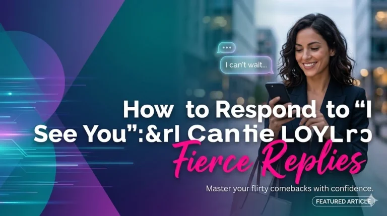 How to Respond to I Can’t Wait to See You