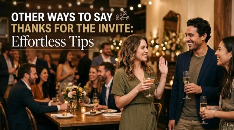 Other Ways to Say Thanks for the Invite
