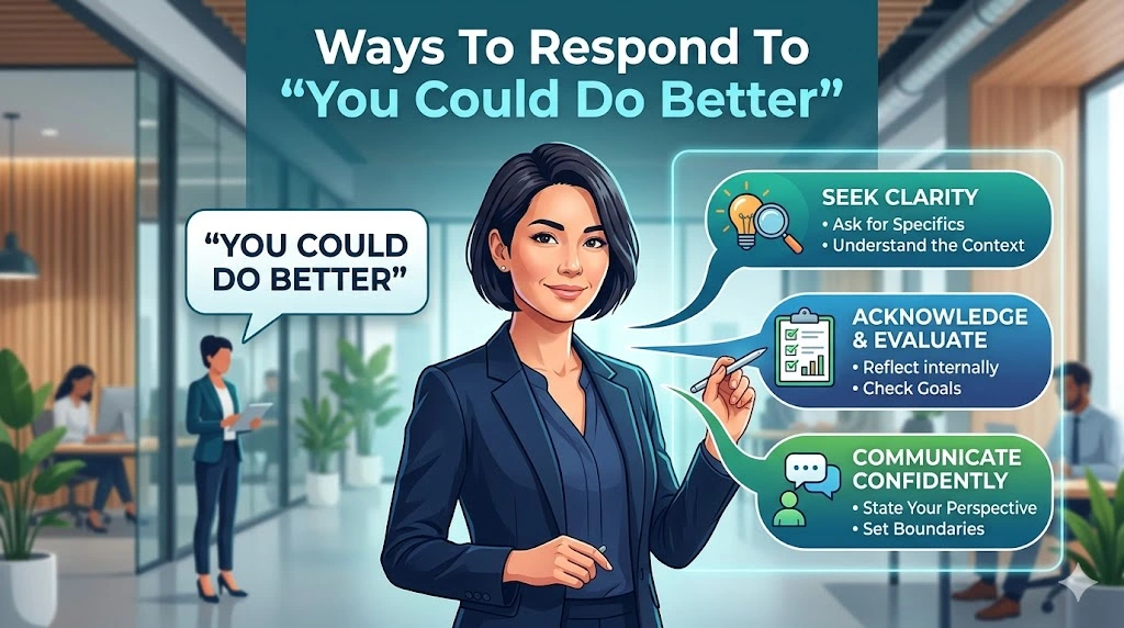Ways To Respond To “You Could Do Better”