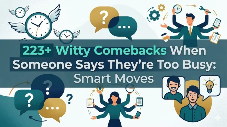 Witty Comebacks When Someone Says They’re Too Busy